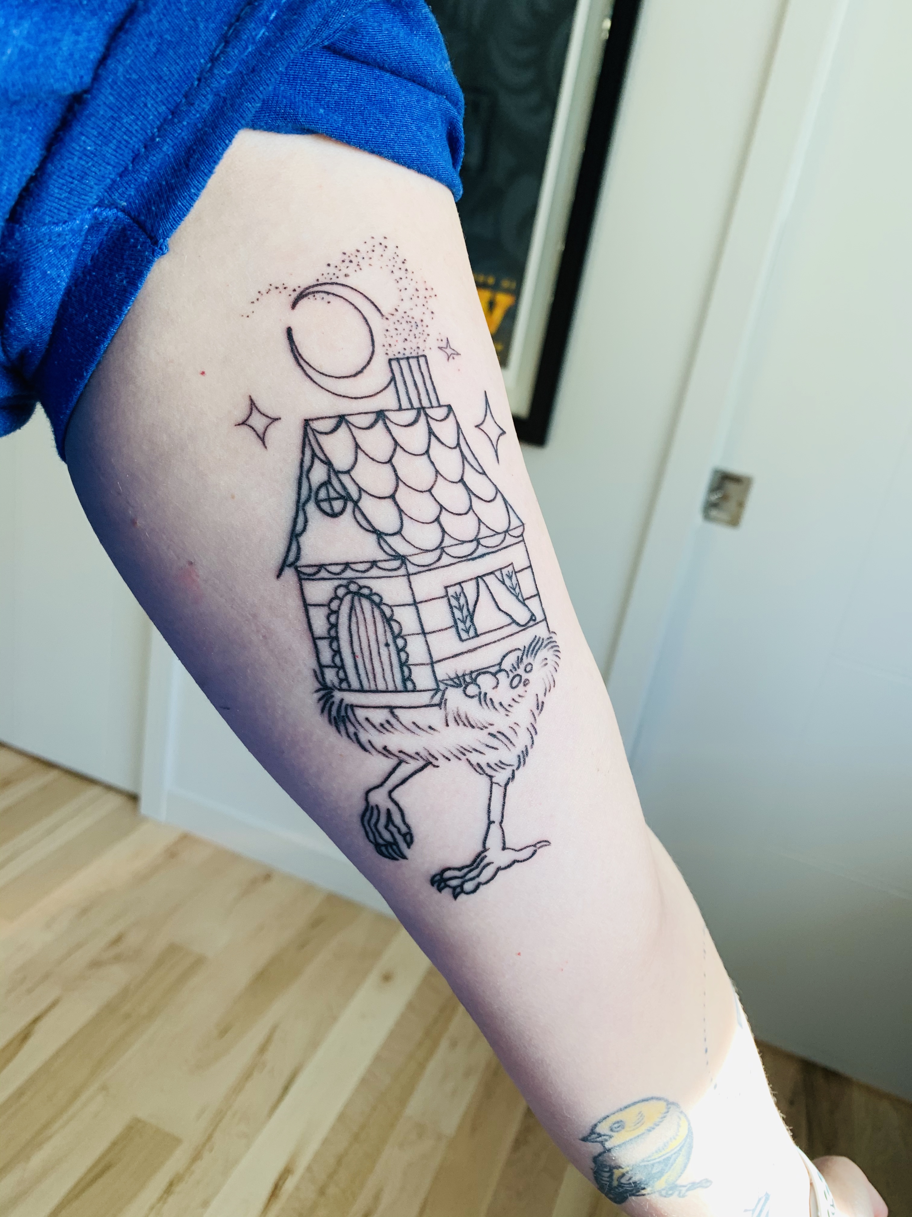 Blackwork castle designed by Annelise at Witchhouse Tattoo in Hartford CT   rtattoos